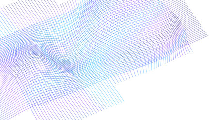 Design elements. Wave of many glittering lines circle ring. Abstract glow wavy stripes on white background isolated. Vector illustration EPS 10. Glitter waves with lines created using Blend Toolのイラスト素材