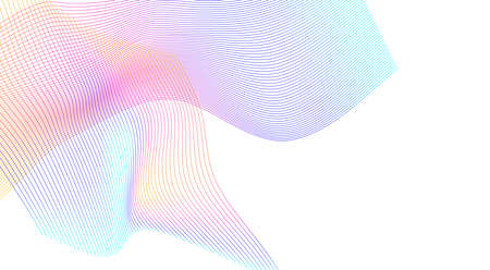 Design elements. Wave of many glittering lines circle ring. Abstract glow wavy stripes on white background isolated. Vector illustration EPS 10. Glitter waves with lines created using Blend Toolのイラスト素材