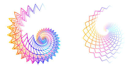 Abstract design element on white background of twisted lines. Vector Illustration eps 10 Golden ratio traditional proportions vector icon beauty salon, for elegant business card, background event partyのイラスト素材