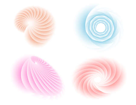 Abstract design element on white background of twisted lines. Vector Illustration eps 10 Golden ratio traditional proportions vector icon beauty salon, for elegant business card, background event partyのイラスト素材