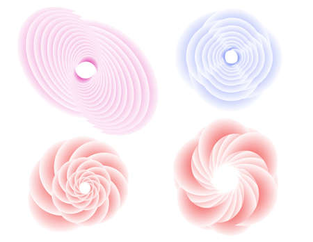 Abstract design element on white background of twisted lines. Vector Illustration eps 10 Golden ratio traditional proportions vector icon beauty salon, for elegant business card, background event partyのイラスト素材