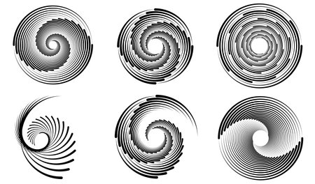 Abstract design element on white background of twisted lines. Vector Illustration eps 10 Golden ratio traditional proportions vector icon beauty salon, for elegant business card, background event partyのイラスト素材