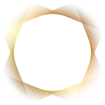 Abstract design element on white background of twisted lines. Vector Illustration eps 10 Golden ratio traditional proportions vector icon beauty salon, for elegant business card, background event partyのイラスト素材