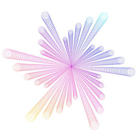Abstract design element on white background of twisted lines. Vector Illustration eps 10 Golden ratio traditional proportions vector icon beauty salon, for elegant business card, background event partyのイラスト素材