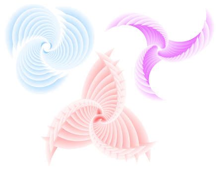 Abstract design element on white background of twisted lines. Vector Illustration eps 10 Golden ratio traditional proportions vector icon beauty salon, for elegant business card, background event partyのイラスト素材
