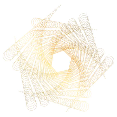Abstract design element on white background of twisted lines. Vector Illustration eps 10 Golden ratio traditional proportions vector icon beauty salon, for elegant business card, background event partyのイラスト素材