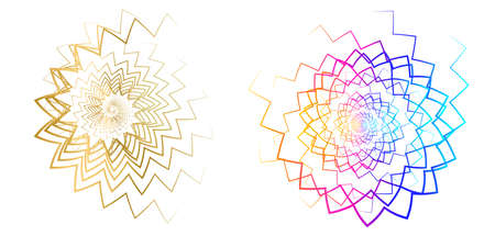 Abstract design element on white background of twisted lines. Vector Illustration eps 10 Golden ratio traditional proportions vector icon beauty salon, for elegant business card, background event partyのイラスト素材