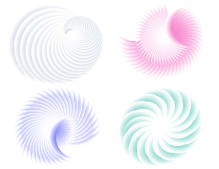 Abstract design element on white background of twisted lines. Vector Illustration eps 10 Golden ratio traditional proportions vector icon beauty salon, for elegant business card, background event partyのイラスト素材