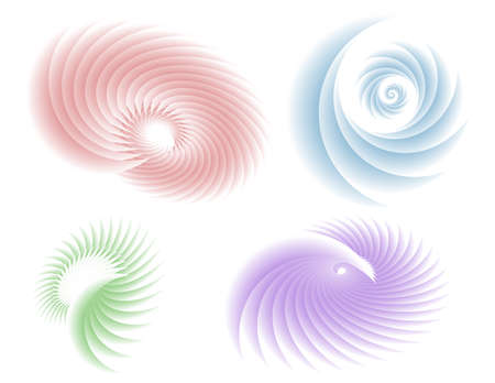 Abstract design element on white background of twisted lines. Vector Illustration eps 10 Golden ratio traditional proportions vector icon beauty salon, for elegant business card, background event partyのイラスト素材