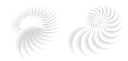 Abstract spiral tor design element on white background of twist lines. Vector Illustration eps 10 for icon beauty salon, for elegant business card, background event party flyer, sea team, ocean shellのイラスト素材