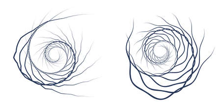 Abstract design element on white background of twisted lines. Vector Illustration eps 10 Golden ratio traditional proportions vector icon beauty salon, for elegant business card, background event partyのイラスト素材