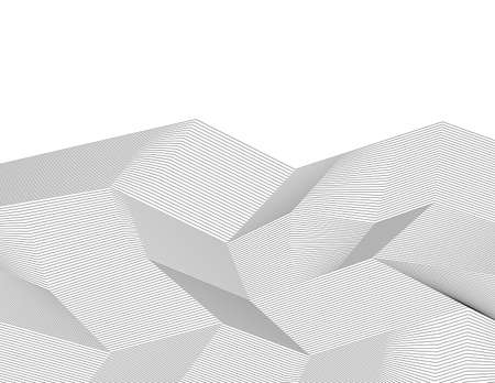 White black color. Linear background. design elements. polygonal lines. Protective layer for banknotes, certificates template. Vector Vector lines of different thicknesses from thin to thick EPS 10のイラスト素材