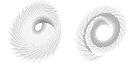 Abstract spiral tor design element on white background of twist lines. Vector Illustration eps 10 for icon beauty salon, for elegant business card, background event party flyer, sea team, ocean shellのイラスト素材