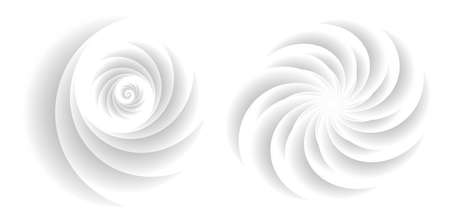 Abstract spiral tor design element on white background of twist lines. Vector Illustration eps 10 for icon beauty salon, for elegant business card, background event party flyer, sea team, ocean shellのイラスト素材