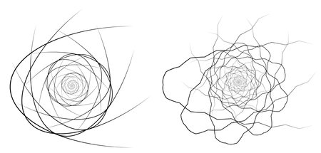 Abstract design element on white background of twisted lines. Vector Illustration eps 10 Golden ratio traditional proportions vector icon beauty salon, for elegant business card, background event partyのイラスト素材