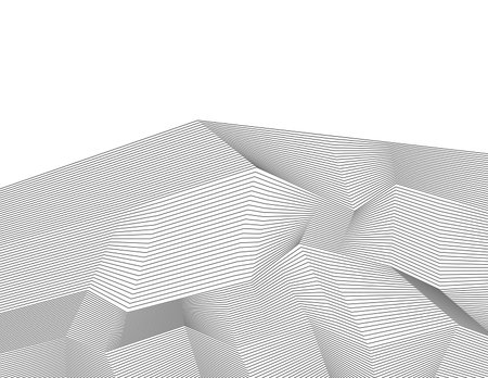 White black color. Linear background. design elements. polygonal lines. Protective layer for banknotes, certificates template. Vector Vector lines of different thicknesses from thin to thick EPS 10のイラスト素材