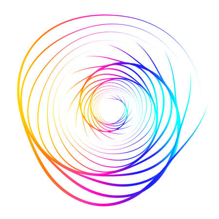 Abstract design element on white background of twisted lines. Vector Illustration eps 10 Golden ratio traditional proportions vector icon beauty salon, for elegant business card, background event partyのイラスト素材
