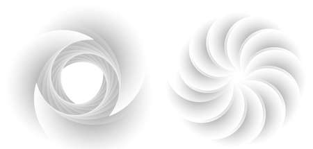 Abstract spiral tor design element on white background of twist lines. Vector Illustration eps 10 for icon beauty salon, for elegant business card, background event party flyer, sea team, ocean shellのイラスト素材