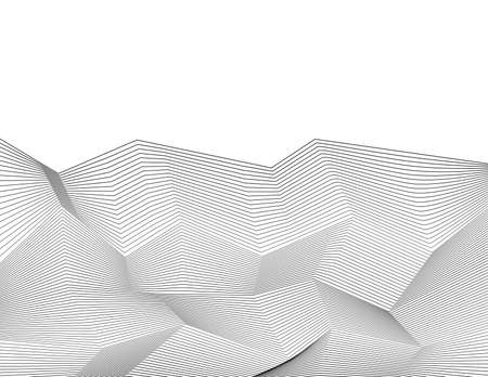 White black color. Linear background. design elements. polygonal lines. Protective layer for banknotes, certificates template. Vector Vector lines of different thicknesses from thin to thick EPS 10のイラスト素材