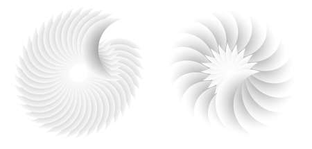 Abstract spiral tor design element on white background of twist lines. Vector Illustration eps 10 for icon beauty salon, for elegant business card, background event party flyer, sea team, ocean shellのイラスト素材