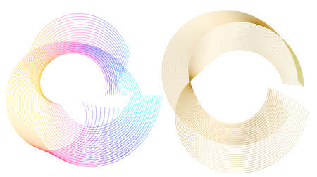 Abstract design element on white background of twisted lines. Vector Illustration eps 10 Golden ratio traditional proportions vector icon beauty salon, for elegant business card, background event partyのイラスト素材