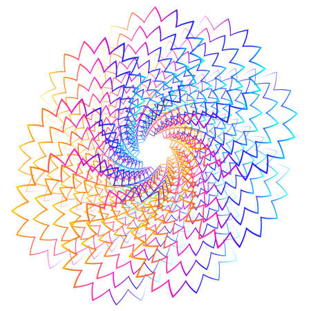 Abstract design element on white background of twisted lines. Vector Illustration eps 10 Golden ratio traditional proportions vector icon beauty salon, for elegant business card, background event partyのイラスト素材