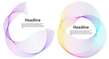 Abstract design element on white background of twisted lines. Vector Illustration eps 10 Golden ratio traditional proportions vector icon beauty salon, for elegant business card, background event partyのイラスト素材
