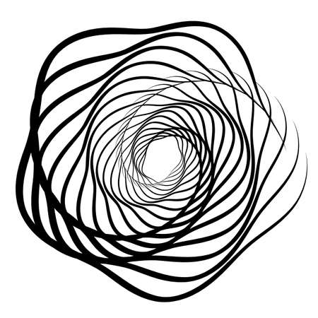 Abstract design element on white background of twisted lines. Vector Illustration eps 10 Golden ratio traditional proportions vector icon beauty salon, for elegant business card, background event partyのイラスト素材