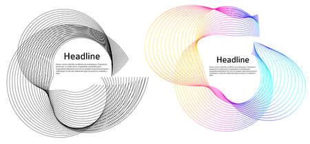Abstract design element on white background of twisted lines. Vector Illustration eps 10 Golden ratio traditional proportions vector icon beauty salon, for elegant business card, background event partyのイラスト素材
