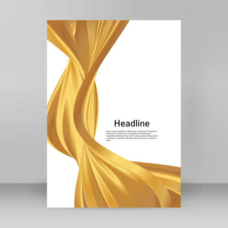 design elements. Wave of many glittering lines. Abstract glow wavy stripes on white background isolated. Vector illustration EPS 10. Glitter waves with lines created using Blend Toolのイラスト素材