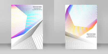 design elements. Wave of many glittering lines. Abstract glow wavy stripes on white background isolated. Vector illustration EPS 10. Glitter waves with lines created using Blend Toolのイラスト素材