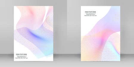 design elements. Wave of many glittering swirl. Abstract glow wavy stripes on white background isolated. creative art. Vector illustration EPS 10. Colorful waves with lines created using Blendのイラスト素材