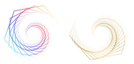 design elements. Wave of many glittering swirl. Abstract glow wavy stripes on white background isolated. creative art. Vector illustration EPS 10. Colorful waves with lines created using Blendのイラスト素材