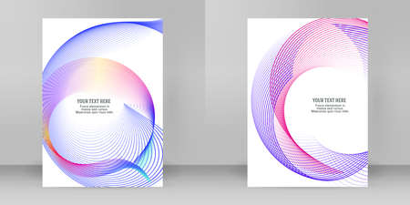 design elements. Wave of many glittering swirl. Abstract glow wavy stripes on white background isolated. creative art. Vector illustration EPS 10. Colorful waves with lines created using Blendのイラスト素材