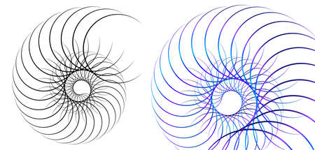 design elements. Wave of many glittering swirl. Abstract glow wavy stripes on white background isolated. creative art. Vector illustration EPS 10. Colorful waves with lines created using Blendのイラスト素材
