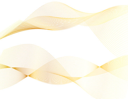 design elements. Wave of many glittering lines. Abstract glow wavy stripes on white background isolated. Vector illustration EPS 10. Glitter waves with lines created using Blend Toolのイラスト素材