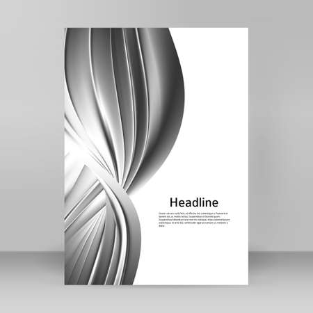 design elements. Wave of many gray lines. Abstract wavy stripes on white background isolated. creative line art. Vector illustration EPS 10. Colorful shiny waves with lines created using Blend Tool.のイラスト素材