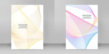 design elements. Wave of many gray lines. Abstract wavy stripes on white background isolated. creative line art. Vector illustration EPS 10. Colorful shiny waves with lines created using Blend Tool.のイラスト素材