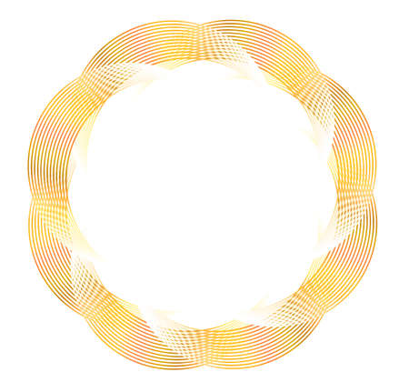 Abstract design element on white background of twisted lines. Vector Illustration  Golden ratio traditional proportions vector icon beauty salon, for elegant business card, background event partyのイラスト素材