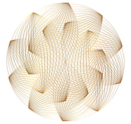 design elements. Wave of many purple lines circle ring. Abstract vertical wavy stripes on white background isolated. Vector illustration EPS 10. Colorful waves with lines created using Blend Toolのイラスト素材