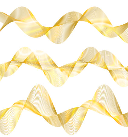 design elements. Wave of many glittering lines. Abstract vertical glow wavy stripes on white background isolated. creative line art. Vector illustration EPS 10 art deco style for wedding invitationのイラスト素材