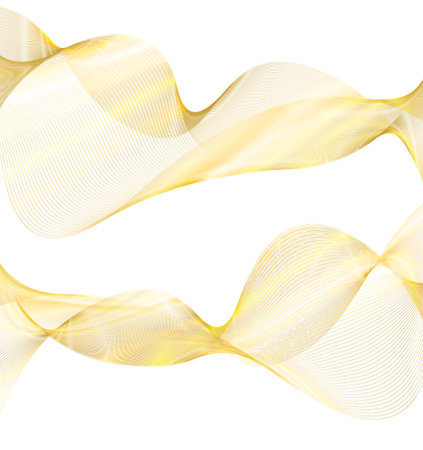 design elements. Wave of many glittering lines. Abstract vertical glow wavy stripes on white background isolated. creative line art. Vector illustration EPS 10 art deco style for wedding invitationのイラスト素材