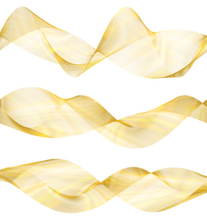 design elements. Wave of many glittering lines. Abstract vertical glow wavy stripes on white background isolated. creative line art. Vector illustration EPS 10 art deco style for wedding invitationのイラスト素材