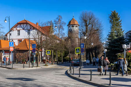 Svetlogorsk Raushen, Kaliningrad region, Russia - april 03 2022: The main attraction and symbol of...