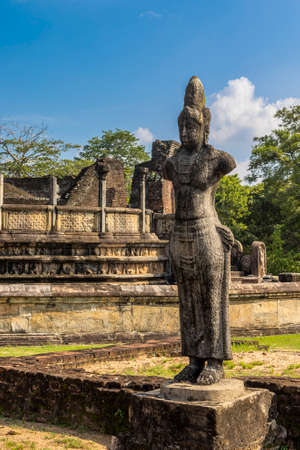 Sri Lanka. The ancient city of Polonnaruwa. Historical archaeological landmarks. A clear sunny day.の写真素材