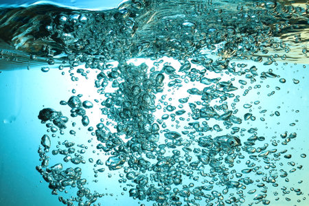fresh water with underwater bubbles texture background abstract liquid bubbles aqua design wallpaper