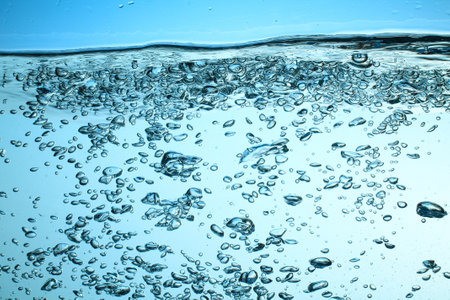 fresh water with underwater bubbles texture background