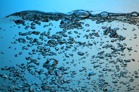 fresh water with underwater bubbles texture background