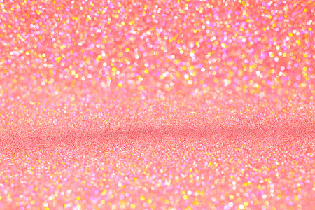 glitter vintage lights background. gold and pink. de-focusedの写真素材