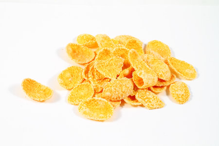 Cornflakes isolated on white background. Cornflakes on white background